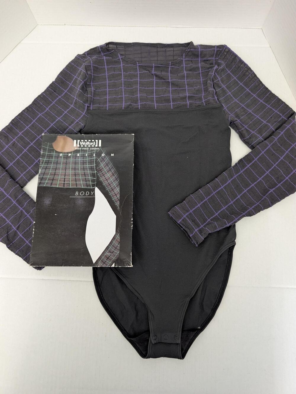 Vintage Wolford Epsilon Body Suit Purple Lilac Size Small New in Box SRP 280